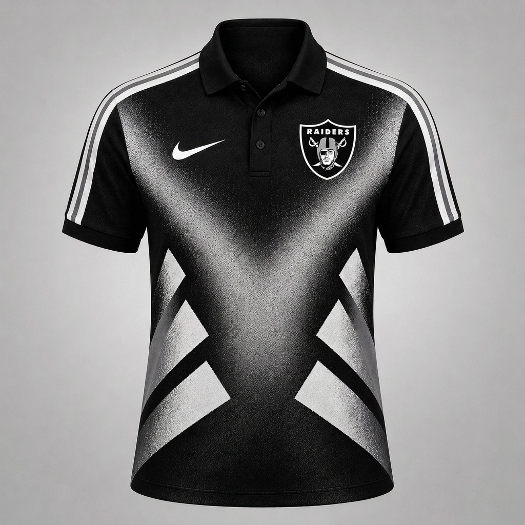 LVR x Premium NFL Sports Fan Geometric Pattern Polo Shirt