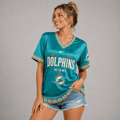 MD Premium NFL Classic Floral Satin Shirt