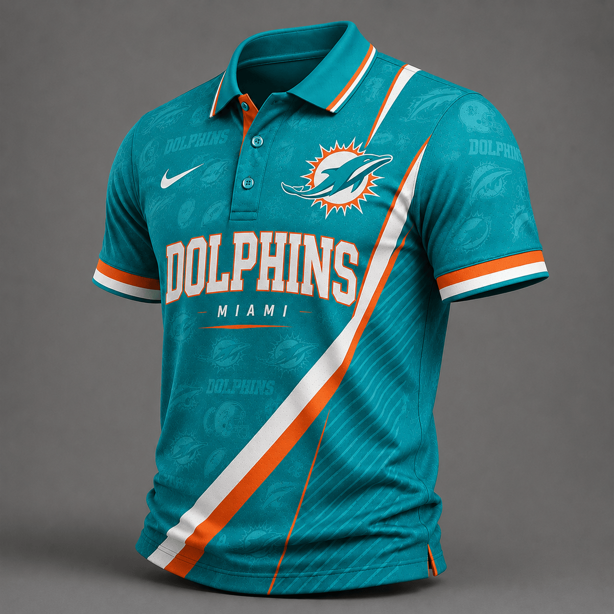 MD Premium NFL Diagonal Stripe Polo Shirt