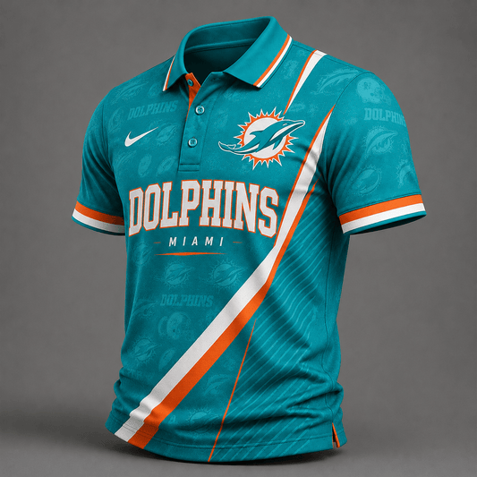 MD Premium NFL Diagonal Stripe Polo Shirt