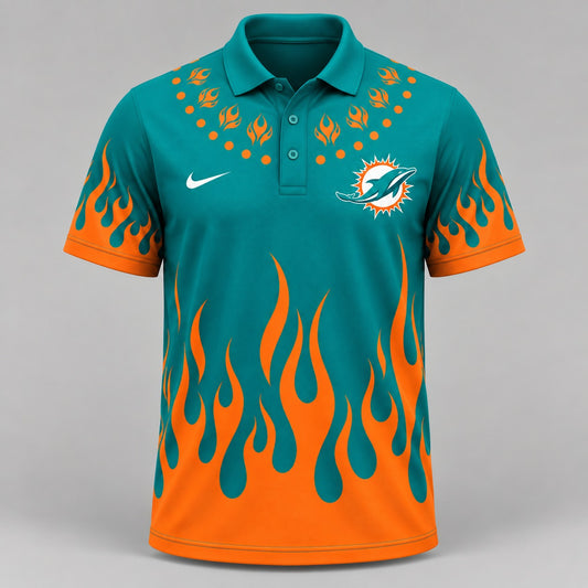 MD Premium NFL Flame Performance Polo Shirt