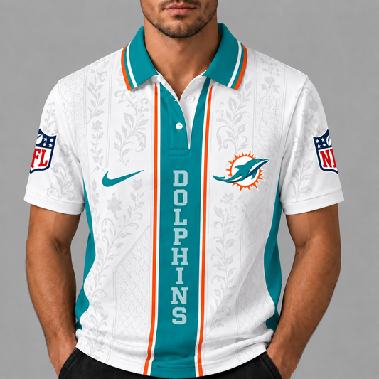 MD Premium NFL Floral Elegance Men‘s Polo Shirt