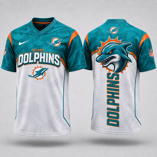 MD Premium NFL Power Graphic 3D V-neck Shirt