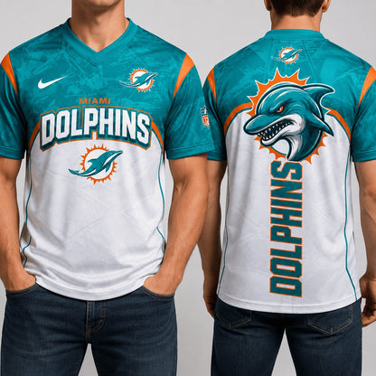 MD Premium NFL Power Graphic 3D V-neck Shirt