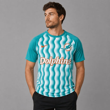 MD Premium NFL Retro Wavy Pattern Athletic T-Shirt