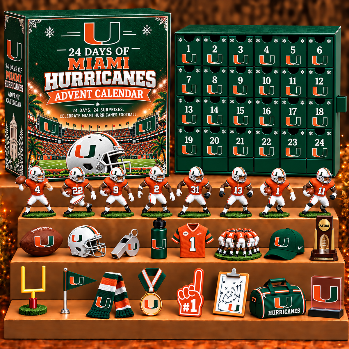 MH x NCAA Personalized 24 Days Of American Football Advent Calendar Blink Box