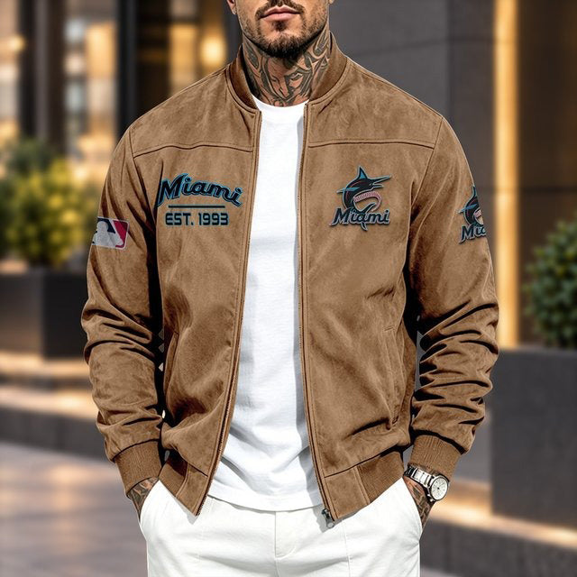 MM x MLB Suede Bomber Jacket