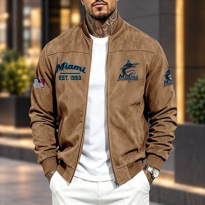 MM x MLB Suede Bomber Jacket