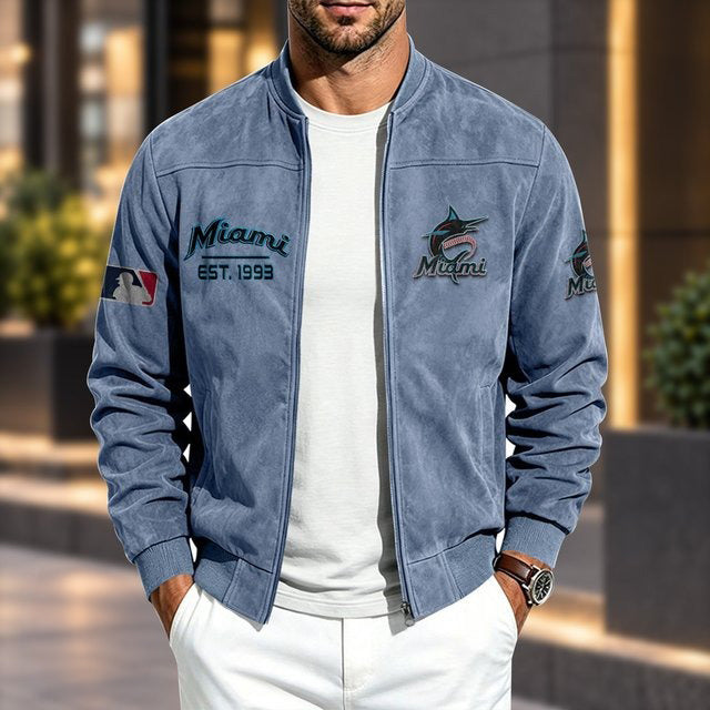 MM x MLB Suede Bomber Jacket