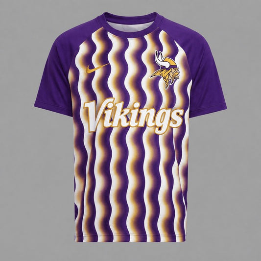 MV Premium NFL Retro Wavy Pattern Athletic T-Shirt