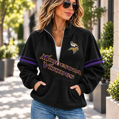 MV x NFL Corduroy Half-Zip Sweatshirt