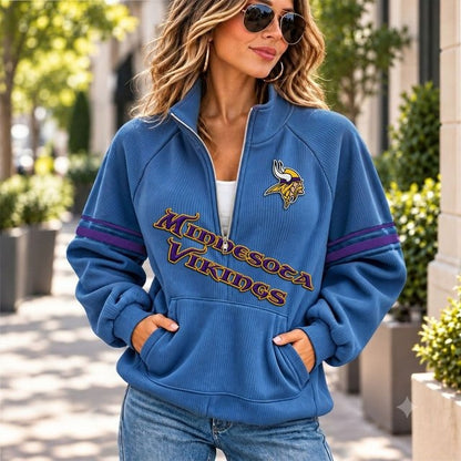 MV x NFL Corduroy Half-Zip Sweatshirt