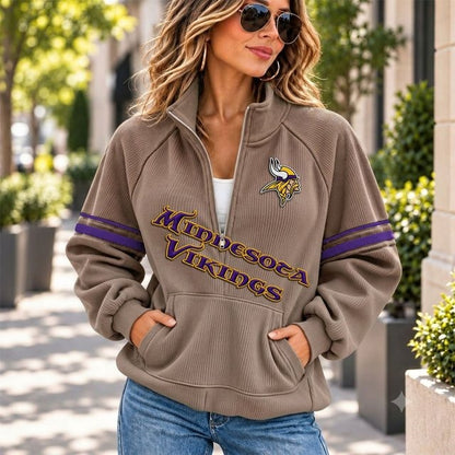 MV x NFL Corduroy Half-Zip Sweatshirt