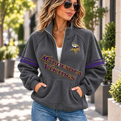 MV x NFL Corduroy Half-Zip Sweatshirt