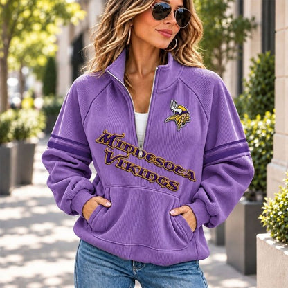 MV x NFL Corduroy Half-Zip Sweatshirt