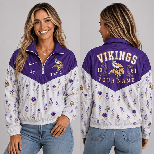 MV x NFL Personalized Women Quarter Zip Jacket