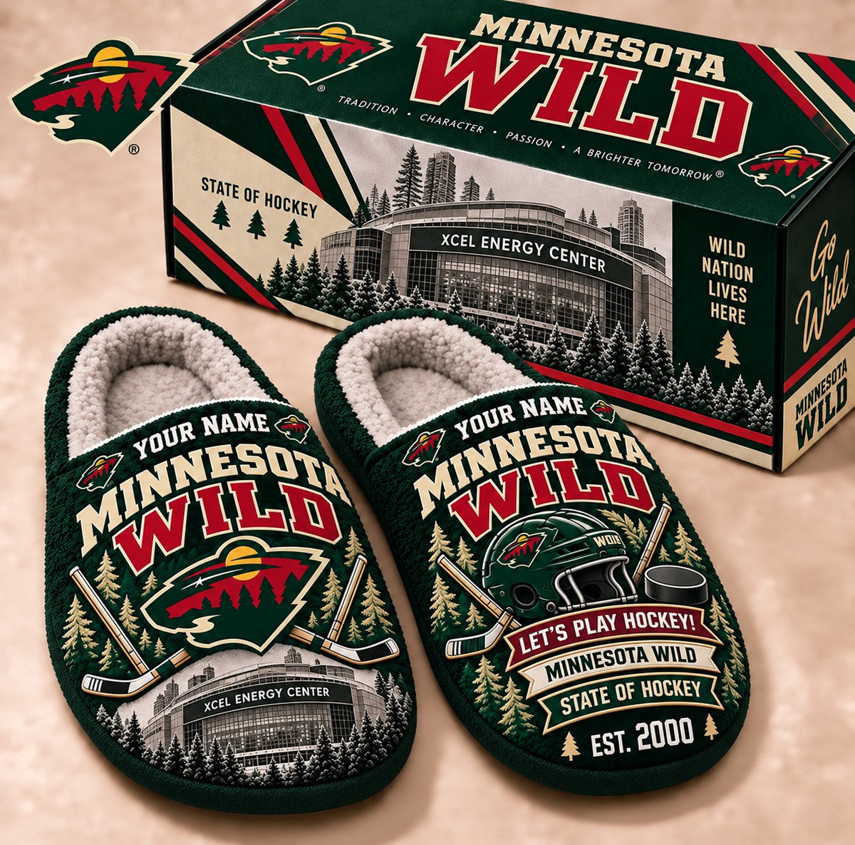MW x NHL Premium Personalized Slippers Gift For Fan Hockey Men Women