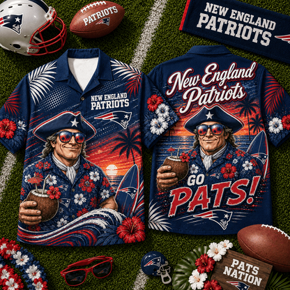 NE x NFL Premium Beach Vibes Hawaiian Shirt
