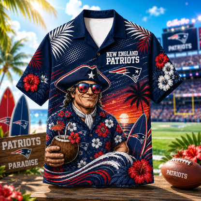 NE x NFL Premium Beach Vibes Hawaiian Shirt