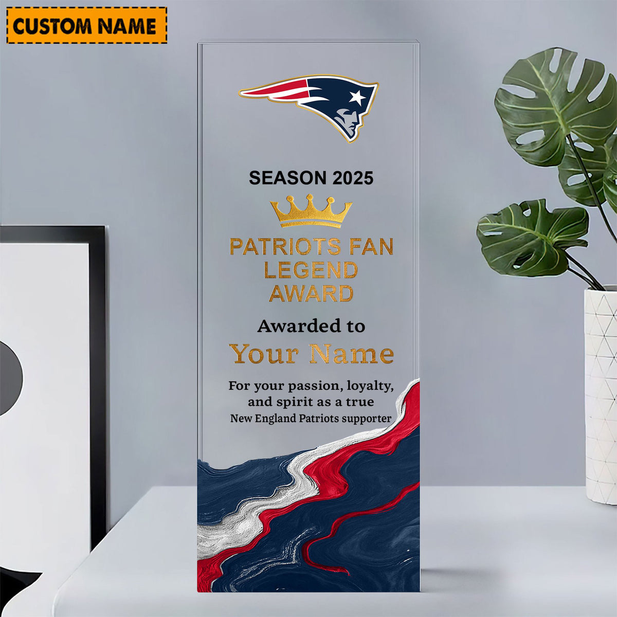 NEP NFL Personalized Acrylic Award Plaque Funny Christmas Gift For Family