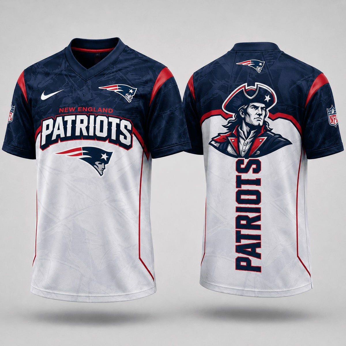 NEP Premium NFL Power Graphic 3D V-neck Shirt
