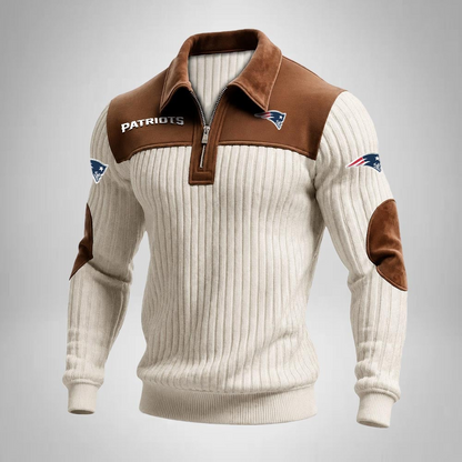NEP x NFL Men‘s Suede Zip-up Polo Shirt