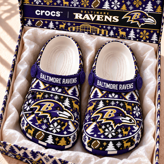 NFL x BAL Christmas Crocs