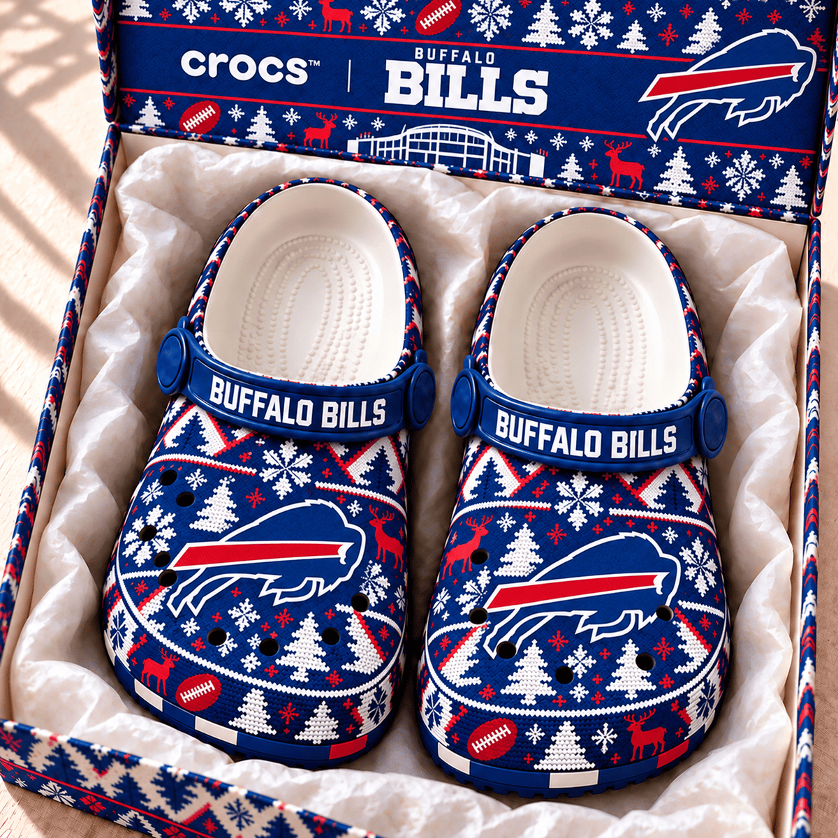 NFL x BUF Christmas Crocs