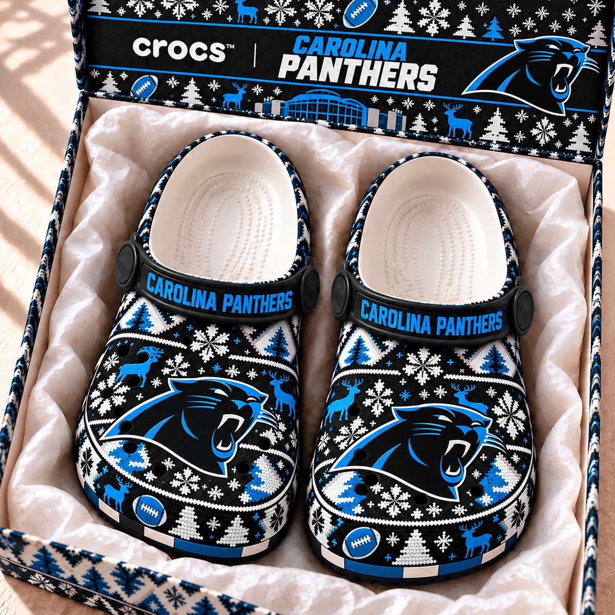 NFL x CAR Christmas Crocs