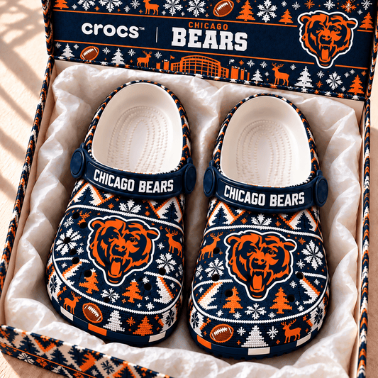 NFL x CHI Christmas Crocs