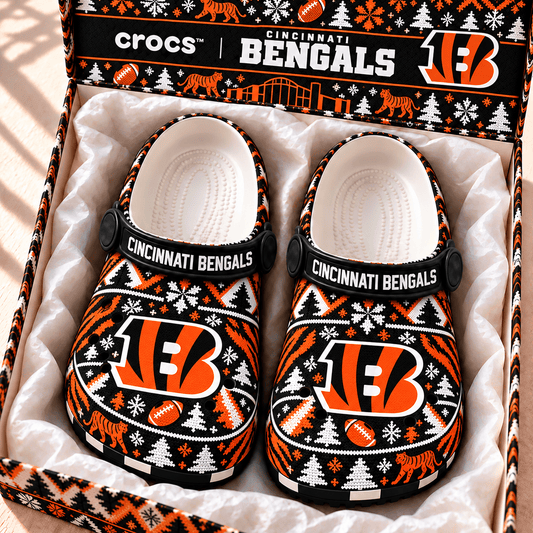 NFL x CIN Christmas Crocs