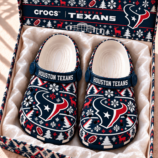 NFL x HOU Christmas Crocs