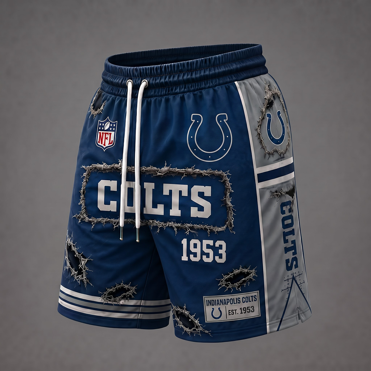 NFL x IND  Distressed Shorts