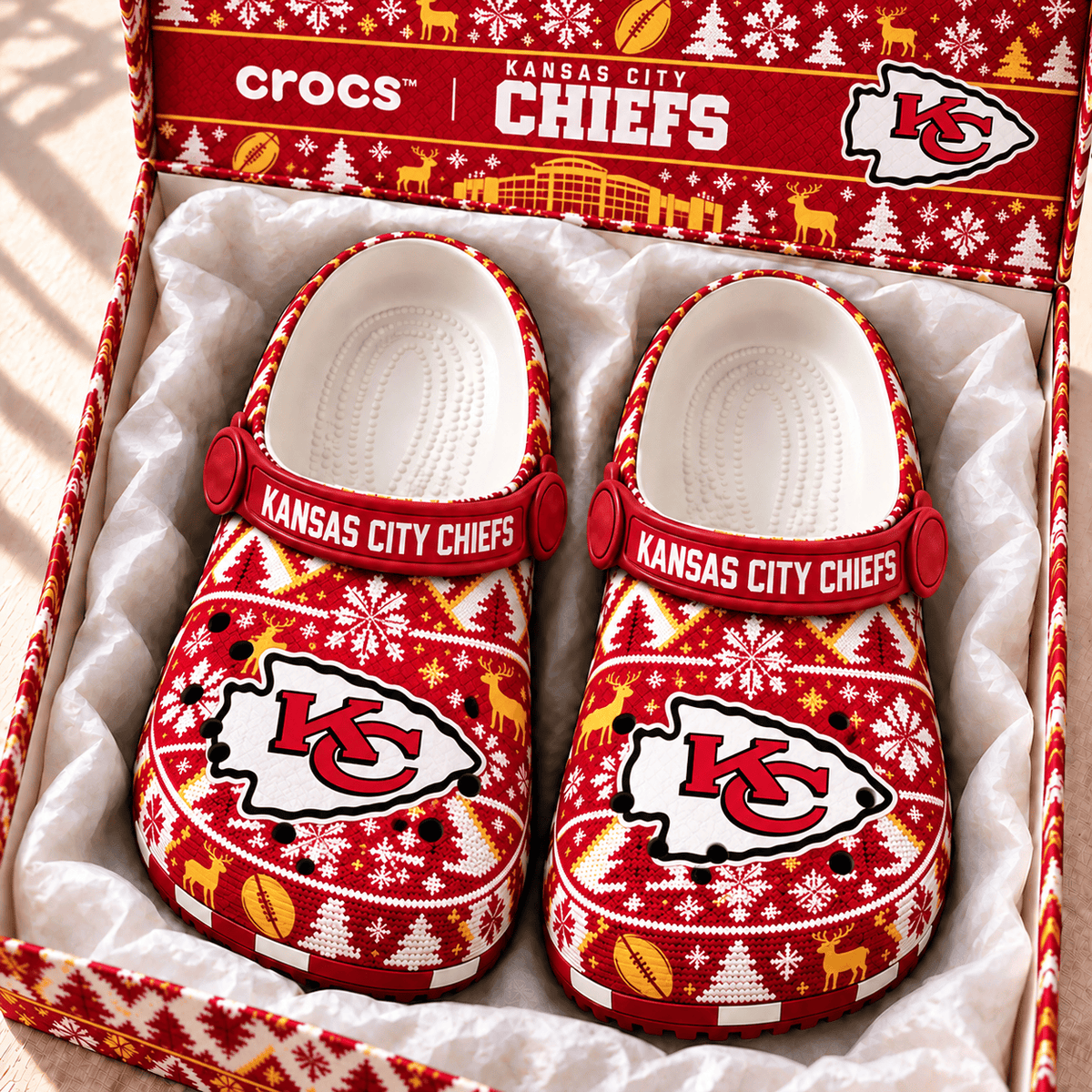 NFL x KC Christmas Crocs