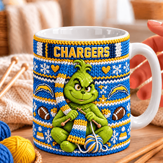 NFL x LAC Grinch Knitting Coffee Mug