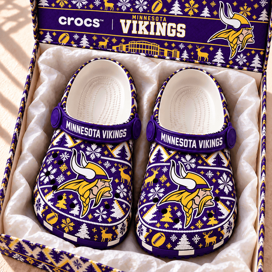 NFL x MIN Christmas Crocs