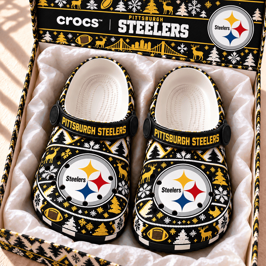 NFL x PIT Christmas Crocs