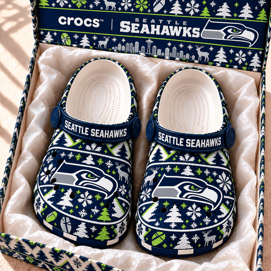 NFL x SEA Christmas Crocs