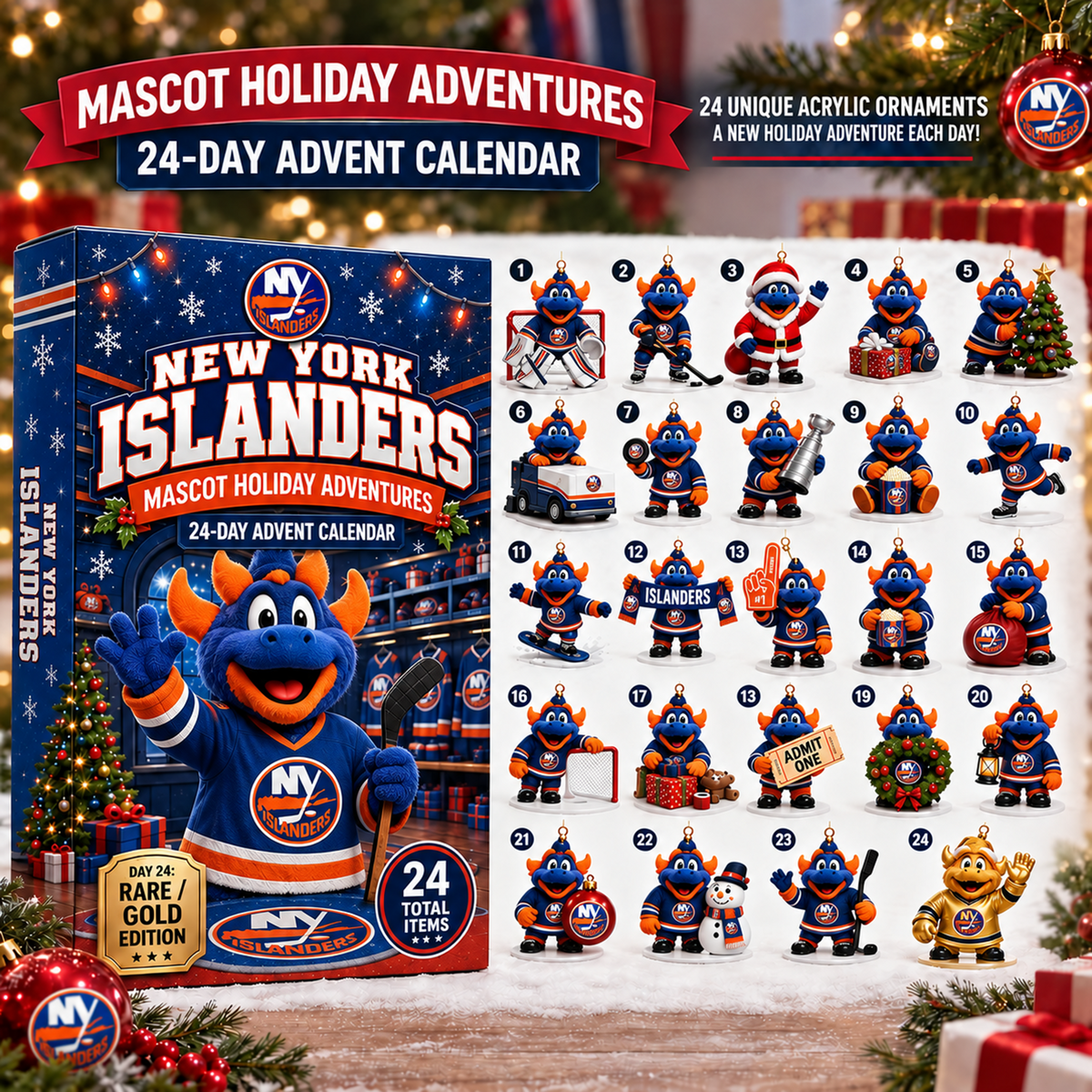 NHL x NYI Mascot Advent Calendar