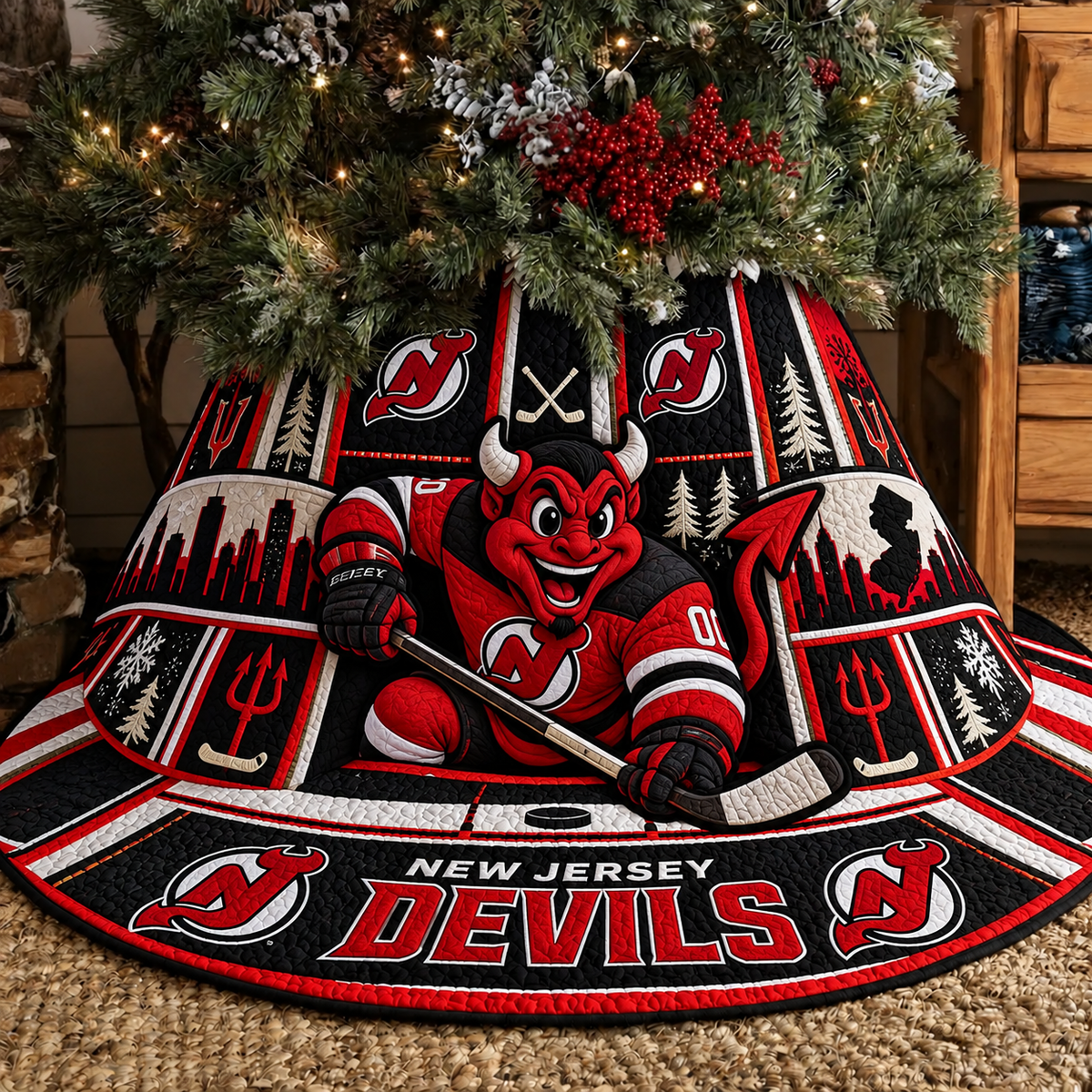 NJD x NHL Premium Tree Skirt