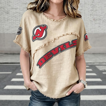 NJD x NHL Women’???s Vintage O-Neck 2905 DatND DVT