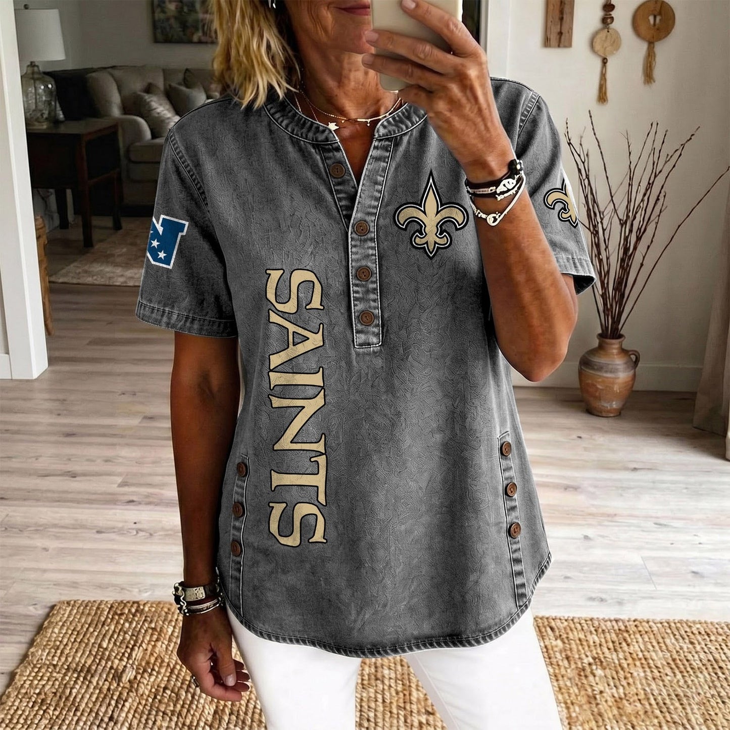 NO x NFL Women’???s Denim Casual Tops DATND LBN 190526