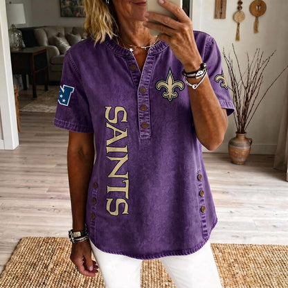 NO x NFL Women’???s Denim Casual Tops DATND LBN 190526