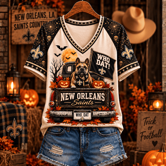 NOS Premium Halloween V-Neck T Shirt Gift For Fan