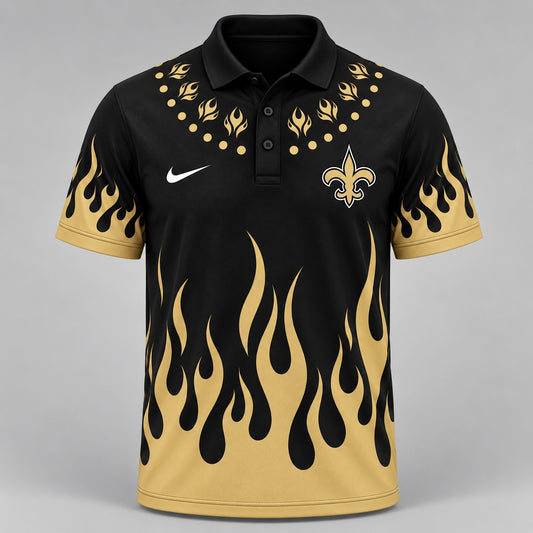 NOS Premium NFL Flame Performance Polo Shirt