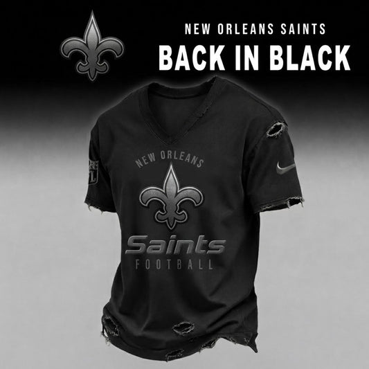 NOS x NFL Back In Black V-neck Shirt 290626