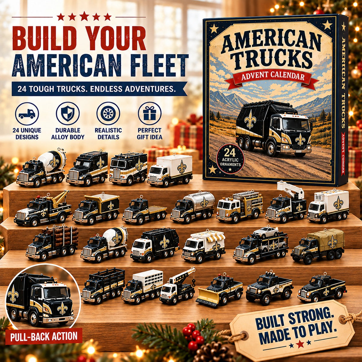 NOS x NFL Personalized 24 Days Of American Trucks Advent Calendar Blink Box