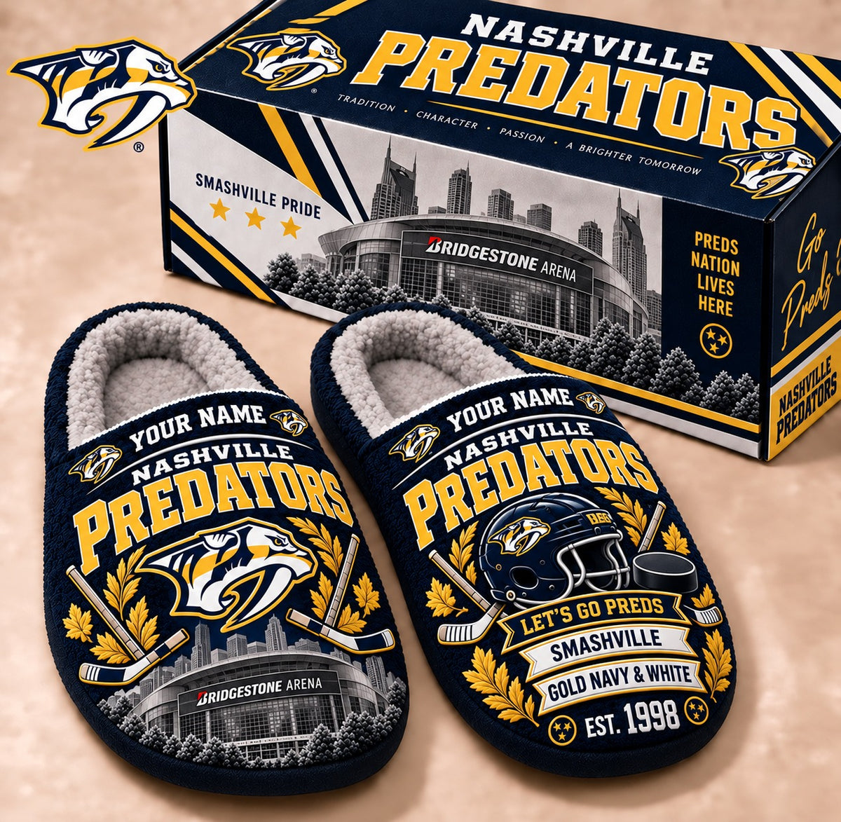 NP x NHL Premium Personalized Slippers Gift For Fan Hockey Men Women