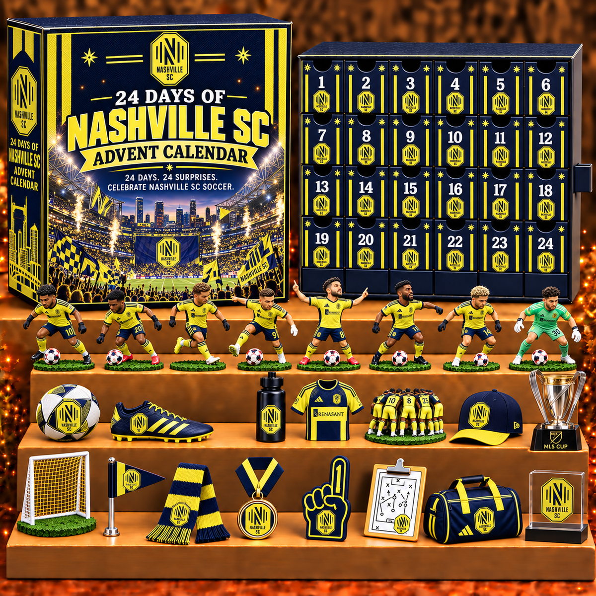 NSC x MLS Personalized 24 Days Of Soccer Calendar Blink Box