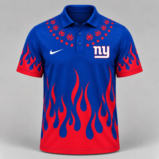 NYG Premium NFL Flame Performance Polo Shirt